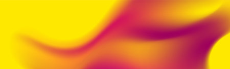 Abstract yellow and purple liquid waves futuristic background. Glowing retro wavy vector design