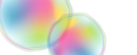 Holographic liquid geometric round shapes abstract background. vector banner designのイラスト素材