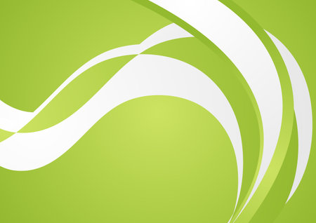 Green gray minimal waves abstract background. vector corporate designのイラスト素材