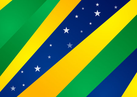 Abstract concept striped background. brazilian flag colors vector designのイラスト素材