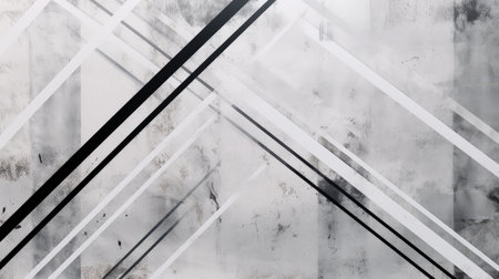 Gray and black geometric grunge wall background. Generative AI designの素材