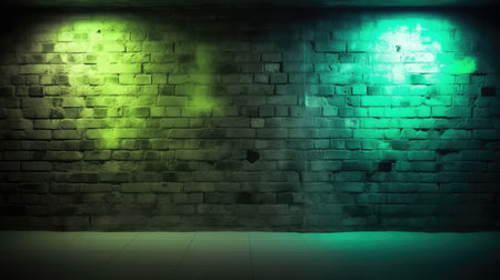 Luminous grunge brick wall texture abstract background. Generative AI designの素材