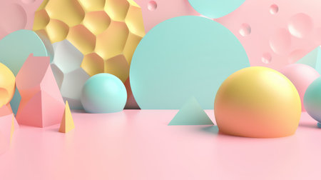 Colorful pastel minimal abstract background. Generative AI designの素材