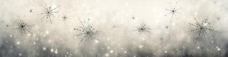 Grunge gray winter frozen background with snowflakes. Generative AI designの素材