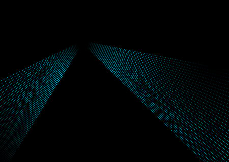Hi-tech dark blue abstract background with dotted lines. Vector futuristic digital art design