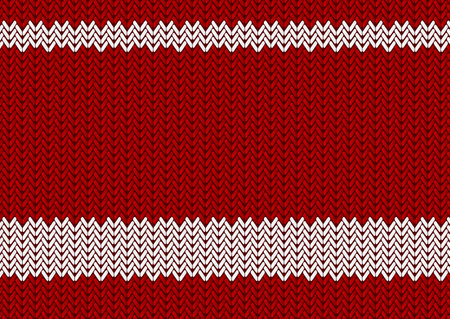 Red and white abstract knitted texture background. Vector designのイラスト素材