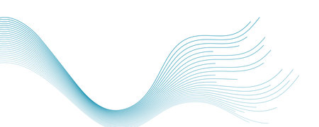 Blue minimal wavy lines abstract futuristic tech background. Vector digital designのイラスト素材