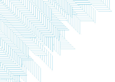 Blue minimal geometrical lines abstract futuristic tech background. Vector digital design