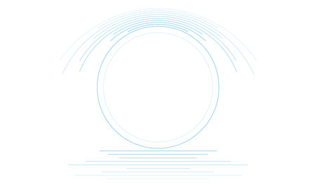 Blue white minimal lines abstract futuristic tech background. Vector digital art designのイラスト素材