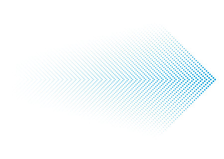 Abstract blue dotted arrows geometric tech background. Vector designのイラスト素材