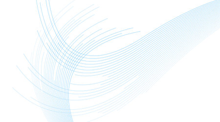 Blue minimal wavy lines abstract futuristic tech background. Vector digital designのイラスト素材