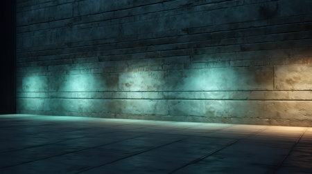 Luminous grunge brick wall texture abstract background. Generative AI designの素材
