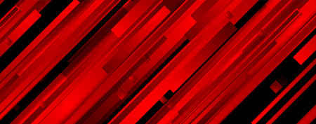 Dark red stripes geometric tech abstract background. Minimal vector banner designのイラスト素材