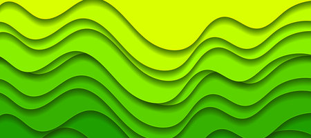 Light spring green abstract elegant waves corporate background. Vector designのイラスト素材