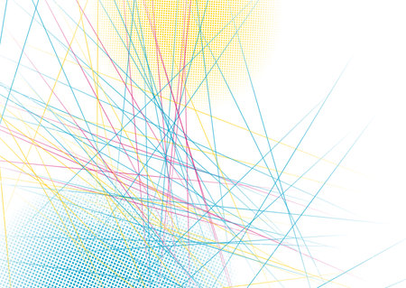 Colorful lines and dots abstract minimal background. Vector designのイラスト素材