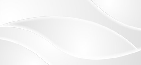 Abstract white gray blurred waves background. Monochrome smooth vector designのイラスト素材