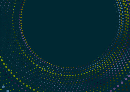 Retro round dotted lines abstract geometric background. Vector designのイラスト素材