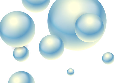Pastel spheres abstract geometric minimal background. Vector designのイラスト素材