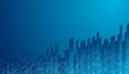 Bright blue hi-tech geometric abstract background with lines. Vector minimal designのイラスト素材