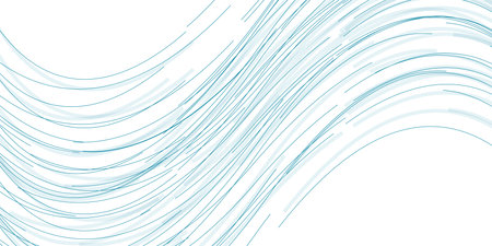 Blue minimal wavy lines abstract futuristic tech background. Vector digital designのイラスト素材