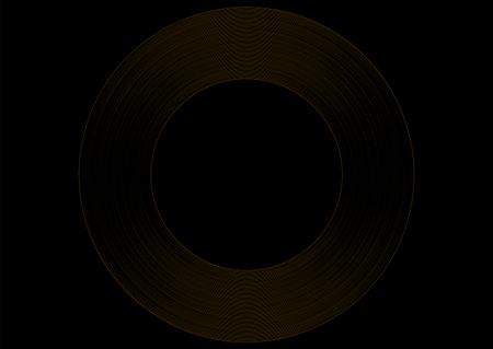 Dark brown circular lines abstract geometric tech background. Vector designのイラスト素材