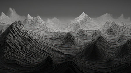 Tech topographic 3d relief abstract background. Generative AI designの素材