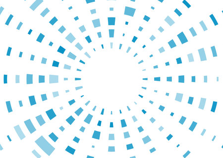 Bright blue tech abstract circular minimal background. Vector designのイラスト素材