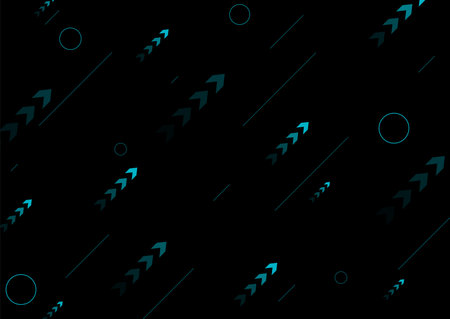 Blue arrows, lines and circles abstract tech background. Futuristic vector designのイラスト素材