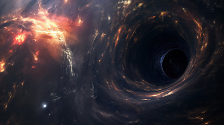 A black hole in space. Generative AI designの素材