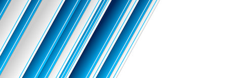 Blue gray stripes abstract geometric corporate background. Vector banner designのイラスト素材