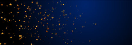Dark blue abstract background with golden stars. Retro vector banner designのイラスト素材