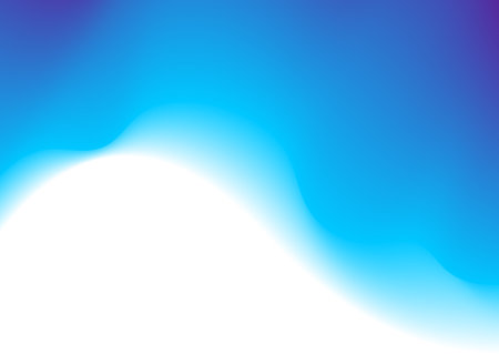Blue smooth blurred liquid wave on white background. Vector graphic designのイラスト素材