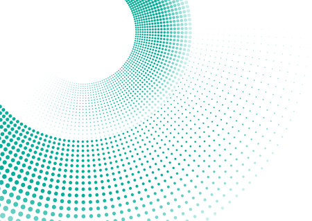 Bright green cyan minimal dotted lines abstract background. Geometric concept vector designのイラスト素材