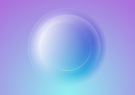 Violet and blue smooth circle abstract geometric tech background. Vector designのイラスト素材