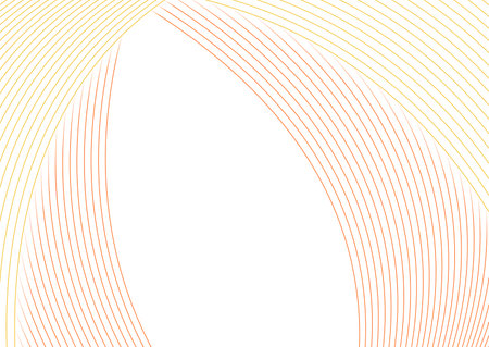 White and orange minimal abstract background with wavy linear pattern. Vector digital designのイラスト素材