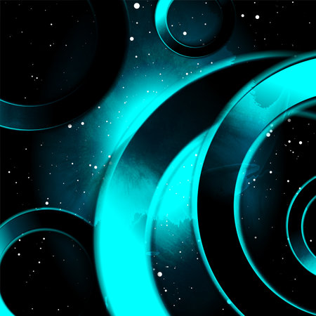 Abstract grunge retro geometric background with glossy rings. Vector illustrationのイラスト素材