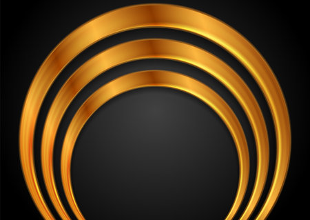 Golden arches frame abstract luxury retro background. Vector designのイラスト素材