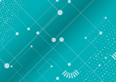 Abstract blue tech circuit board lines drawing graphic design. Futuristic computer chip background. Vector illustrationのイラスト素材