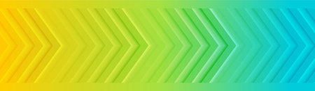 Multicolored minimal glossy arrows abstract luminous tech background. Vector geometric banner design