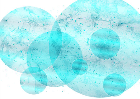 Blue circles and particles abstract tech grunge background. Vector geometric designのイラスト素材