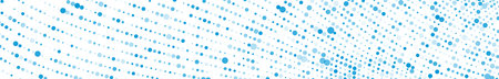 Bright blue dotted wavy lines abstract technology background. Futuristic vector banner designのイラスト素材