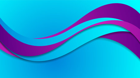 Blue and violet waves minimal abstract elegant background. Vector corporate designのイラスト素材