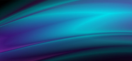 Bright blue violet smooth glossy waves abstract elegant background. Vector banner designのイラスト素材