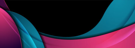 Blue and purple glossy waves minimal abstract elegant background. Vector corporate banner designのイラスト素材