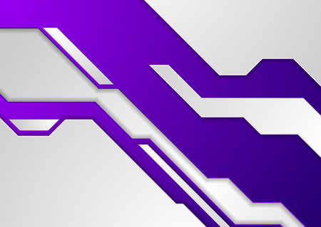 Violet and gray hi-tech geometric abstract background. Vector designのイラスト素材