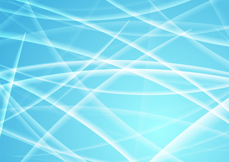 Blue and white glossy blurred elegant wavy abstract background. Vector designのイラスト素材