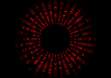 Dark red minimal circular arrows elements abstract geometric background. Vector technology designのイラスト素材