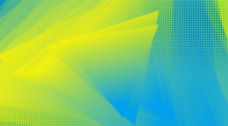 Blue yellow geometric triangles abstract minimal background. Vector graphic designのイラスト素材
