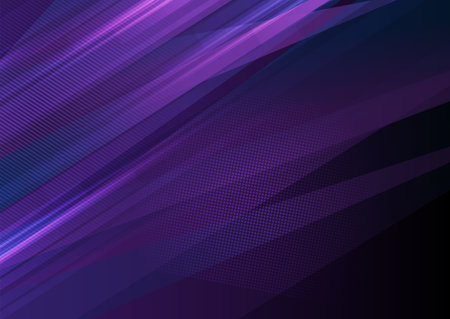 Violet and blue grunge stripes abstract geometric background. Vector tech designのイラスト素材