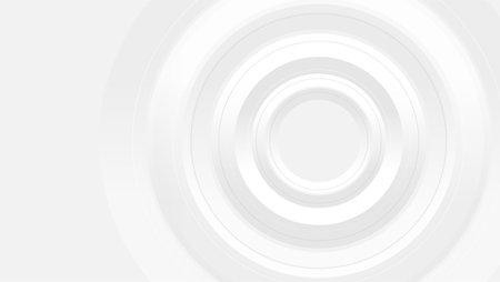 White gray geometric tech background with abstract minimal circles. Vector concept designのイラスト素材